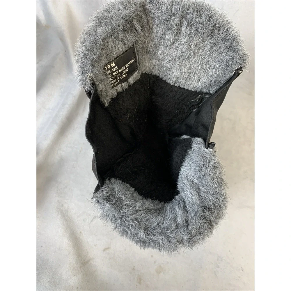 Totes Snow Boots Women's Size 10 M Rikki Black Faux‎ Fur Lined Zip Up